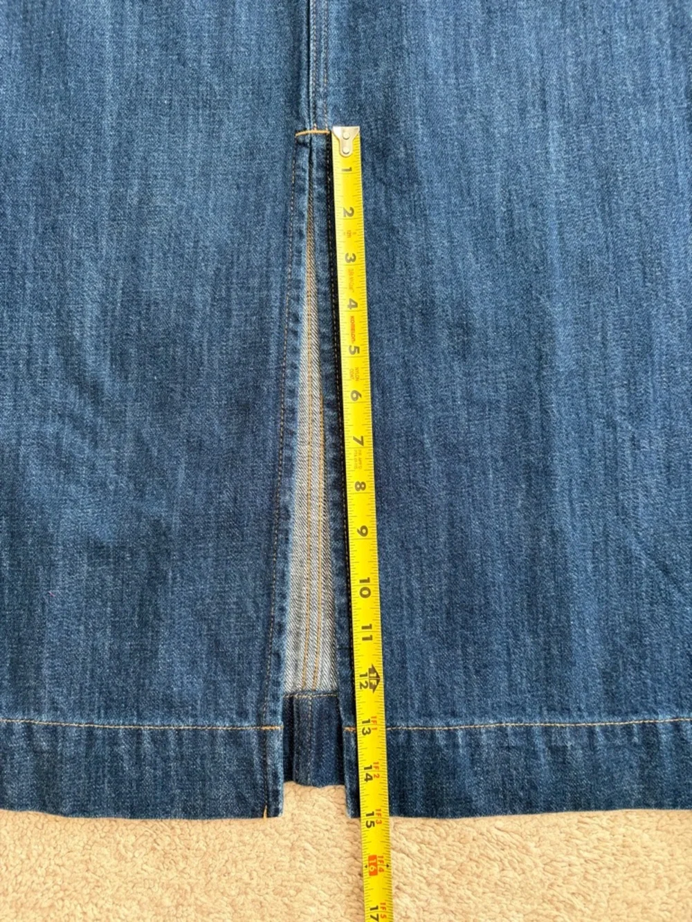 J.Crew NWT Denim Front Slit Midi Skirt in Medium Rinse Wash Women's Size‎ 28